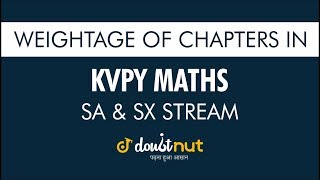 Weightage Of Chapters in KVPY MATHS Exam  SA and SX Stream  Important Chapters For KVPY MATHS [upl. by Reseta123]