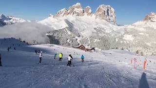 Canazei Belvedere ski area Val di Fassa Dolomiti [upl. by Baudoin885]