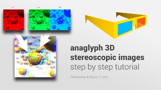 anaglyph 3D  stereoscopic images  simple step by step Photoshop tutorial redcyan glasses  gif [upl. by Fanchie]