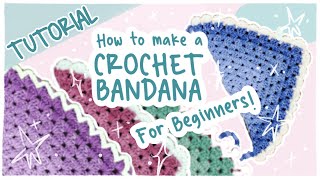 How to Make a CROCHET BANDANA  Beginners Crochet Tutorial  Left Handed [upl. by Aicillyhp]