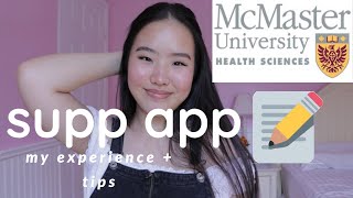 how i got into mcmaster health sci part 2supp app experience  tips [upl. by Lalise106]