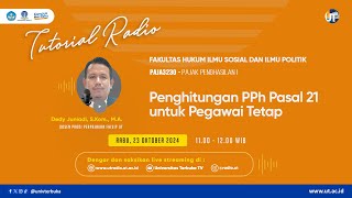 Penghitungan PPh Pasal 21 untuk Pegawai Tetap  PAJA3230 Pajak Penghasilan I [upl. by Peih]