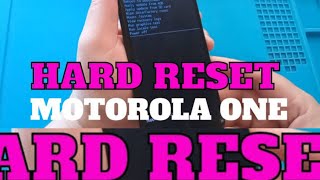 COMO FAZER HARD RESET NO MOTOROLA ONE [upl. by Aimahc]