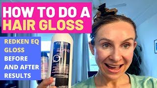 How to do a Hair Gloss at Home I Redken Crystal Clear Hair Gloss Instructions I Before and After [upl. by Oiralih]