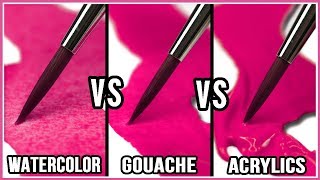 What Is The Difference Between Watercolor Gouache amp Acrylic Paint [upl. by Steiner]