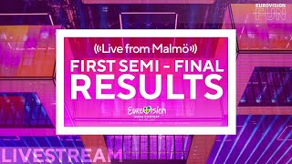 LIVE FROM MALMO SemiFinal 1 RESULTS Eurovisionfun Live Stream [upl. by Adihahs]