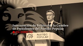 EN DIRECTO  Intervención de Feijóo tras la Cumbre de Presidentes del Partido Popular [upl. by Gerdeen229]