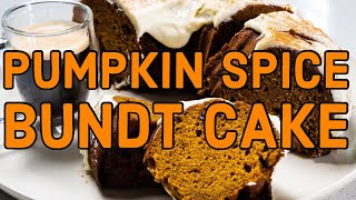 Pumpkin Spice Bundt Cake w Cream Cheese Icing  Perfect for Thanksgiving [upl. by Mcgaw]