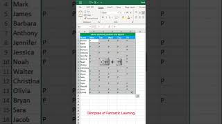 ✅️ How to mark Present and Absent in attendance at MS EXCEL ❎️ [upl. by Acimak]