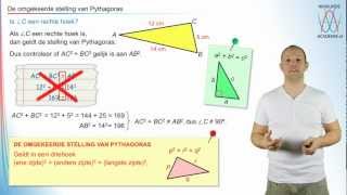 Wat is de omgekeerde stelling van Pythagoras havovwo 2  WiskundeAcademie [upl. by Suneya699]