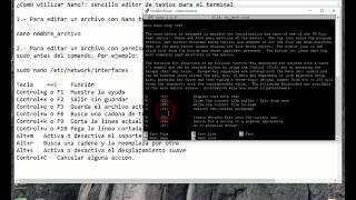 Como utilizar Nano sencillo editor de textos para el terminal [upl. by Alhak]