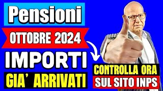 PENSIONI OTTOBRE IMPORTI GIÀ ARRIVATI NEL DETTAGLIO 👉 CONTROLLA ORA SUL SITO INPS I RIMBORSI 💻💰 [upl. by Atterual]