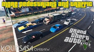 GTA 5 More pedestrians and traffic  Больше трафика и населения [upl. by Uriisa356]