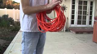 How to properly roll audio cablesextension cordsetc over amp under method no twists or tangles [upl. by Noffihc]