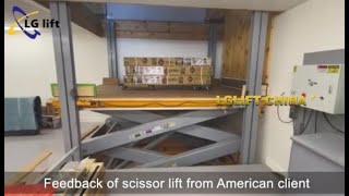 Customized scissor lift for USA customer [upl. by Naillik659]