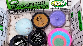 Lush September 2021 Subscription Box Contents [upl. by Enirod499]