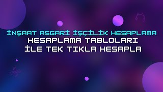 İnşaat Asgari İşçilik Hesaplama amp Excel Tablosu ve Formül ile Kolayca Hesapla [upl. by Lucas515]