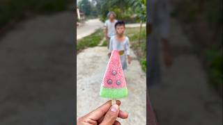 Kind grandpa eats watermelon ice cream 🍉 watermelon ice cream 🍓 beautiful shorts [upl. by Ahsenad]