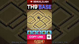 New TH 9 War Base Copy Link clashofclans th9 coc [upl. by Dnalyk]