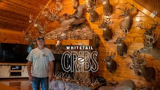 Whitetail Cribs Log Cabin Home filled with Drop tine Bucks and Giant MidWest Whitetails [upl. by Yt600]