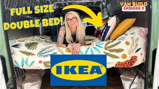 Fitting an IKEA Double Bed in our Campervan  Peugeot Boxer Van Conversion [upl. by Idarb]