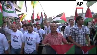 Protest ahead of football game between Besiktas and Israels Maccabi [upl. by Erreit362]