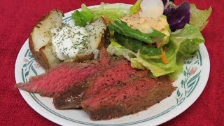 Steak and Baked Potatoes Cooked in the Toaster OvenLondon Broil [upl. by Kingsbury161]