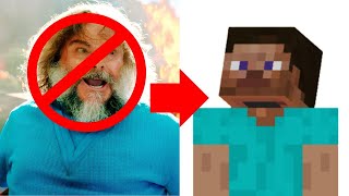 WHY JACK BLACKS PORTRAY OF MINECRAFT STEVE ISNT COMPARED TO THE VIDEO GAME VERSION OF STEVE [upl. by Asseneg]