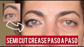 Semi Cut Crease explicado paso a paso [upl. by Kessiah]