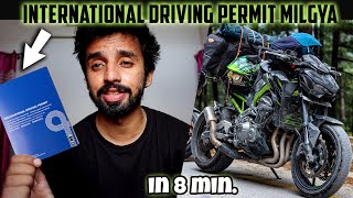 How to get International Driving Permit  Ready to explore on z900  Complete Process amp Cost [upl. by Alenas]