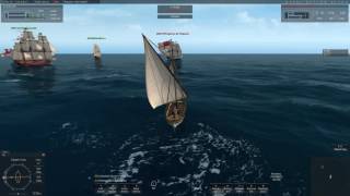 Naval Action Immortal Gunboat vs Pirate Frigate  Rattlesnakes  Renomee [upl. by Silverstein]