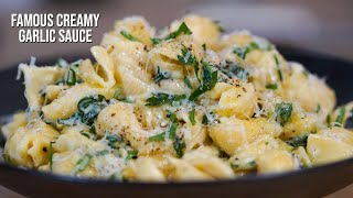 15 minute creamy garlic pasta sauce [upl. by Eniamerej371]