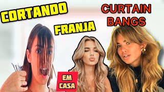 COMO CORTAR FRANJA SOZINHA I CURTAIN BANGS TUTORIAL [upl. by Nadabb]