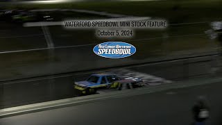 Waterford Speedbowl  100524  Mini Stock feature [upl. by Bautram]