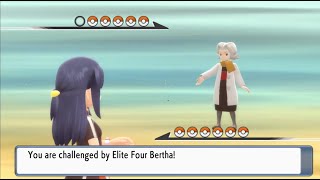 BDSP Postgame vs Elite Four Bertha  First Rematch [upl. by Socher583]