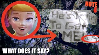 BO PEEP LEFT ME A NOTE IN REAL LIFE Toy Story 4 [upl. by Woolley]