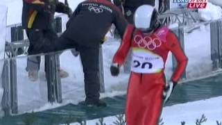 Kamil Stoch  Pragelato 2006  965m trial  fall [upl. by Alberto886]