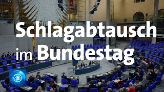 Bundestag Weidel und Merkel liefern sich Schlagabtausch bei Generaldebatte [upl. by Anaeda]