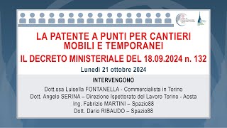 La patente a punti per cantieri mobili e temporanei [upl. by Estes]