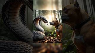 Pitbull vs King Cobra A Deadly Encounter pitbull snake shorts [upl. by Lazos]