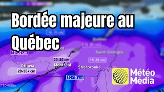 Bordée majeure pour Montréal  jusquà 30 cm entre dimanche et lundi  Prévisions Météomédia [upl. by Sams]