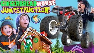 GINGERBREAD HOUSE JUMPSTRUCTION The ATV JUMP FUNnel Family Vlog Vision [upl. by Aurlie]