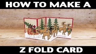 Stamping Jill  How To Make Z Fold Card [upl. by Lehcyar]