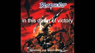 Rhapsody Dawn of Victory  lyrics Best quality [upl. by Cirek331]