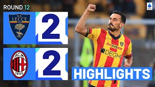 LECCEMILAN 22  HIGHLIGHTS  Lecce stage secondhalf comeback to peg back Milan  Serie A 202324 [upl. by Elrak935]