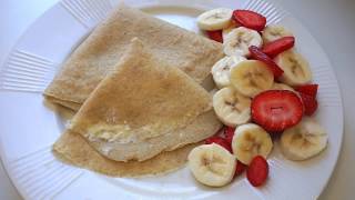 RECETA CREPAS DE AVENA CON SOLO 4 INGREDIENTES DESAYUNO SALUDABLE [upl. by Anauqaj]