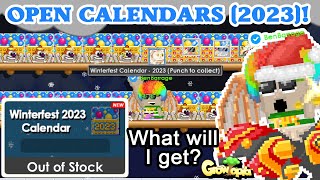 Gacha Opening WinterFest 2023 Calendars Lucky or Not  Growtopia [upl. by Whittemore]