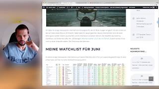 Aktien Watchlist  Juli 2018 [upl. by Kendra312]