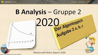 MATHE ABI 2020 BTeil Analysis Gruppe 2 Aufg 2abc Der Algenteppich [upl. by Strander924]