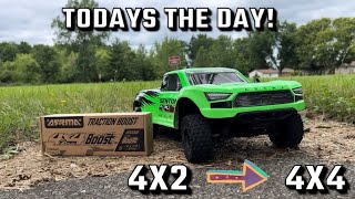 TODAYS THE DAY  Arrma Senton boost gets 4x4 [upl. by Towney]